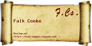 Falk Cseke névjegykártya
